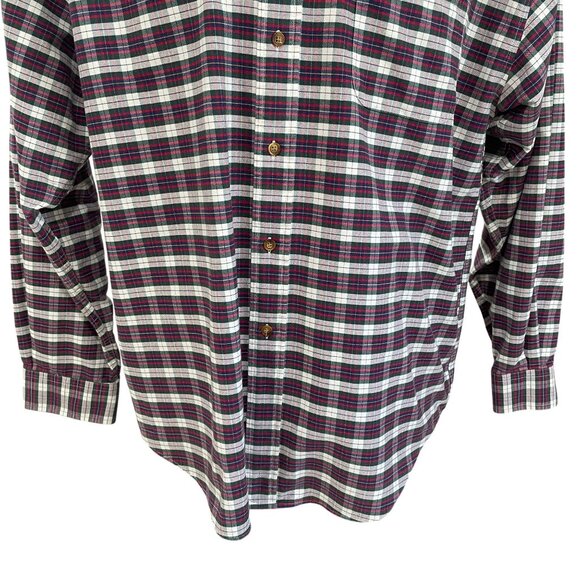 Alexander Julian Colours Plaid Shirt XL Button Down Vintage Cotton Classic - Picture 6 of 8